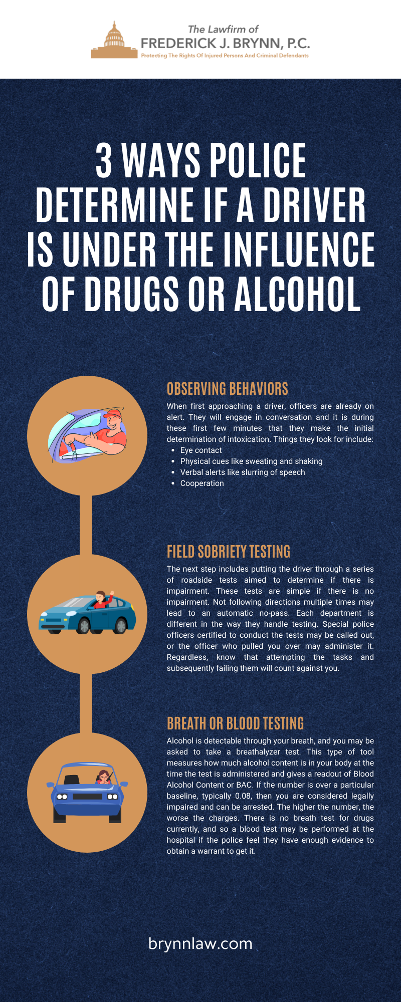 3 Ways Police Determine If a Driver Is Under The Influence of Drugs or Alcohol infographic