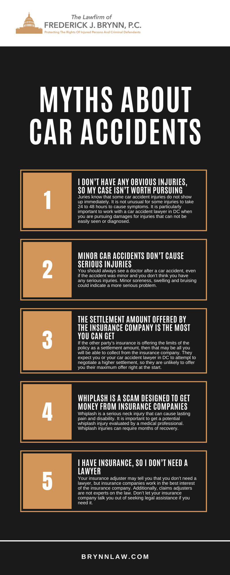 Myths About Car Accidents Infographic